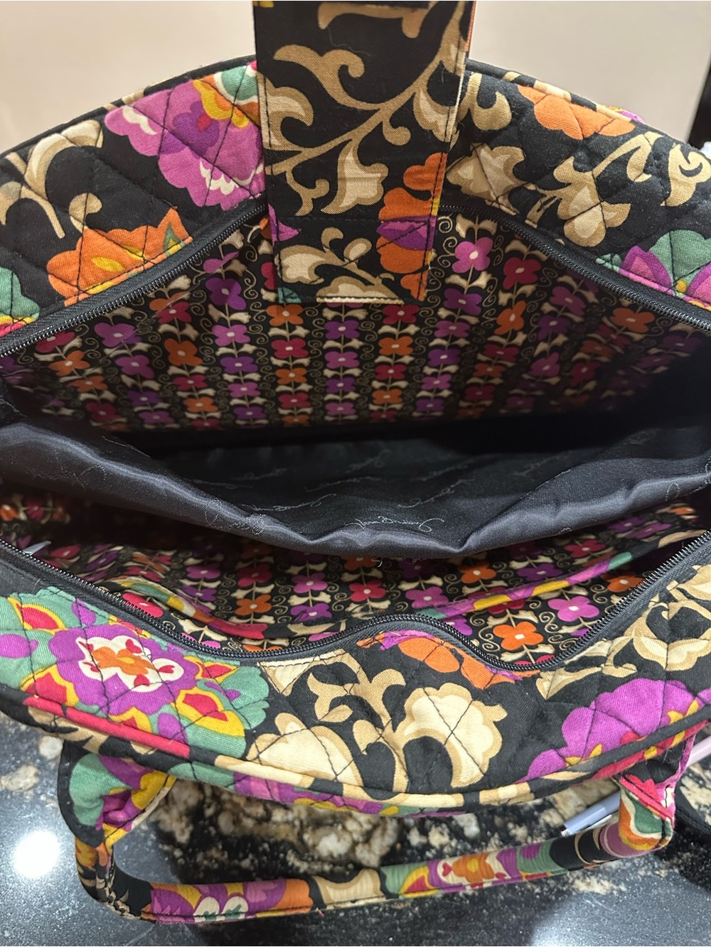 Vera Bradley Quilted Laptop Bag”Suzani” - Picture 8 of 14